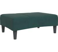 Repose-pied vert foncé 77x55x31 cm velours