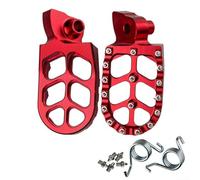 Repose-pieds arrière en aluminium CNC avec pointes pour motocross tout-terrain, enduro, supermoto, aventure, plusieurs couleurs, 12 x 5,8 cm (rouge)