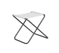 Repose pieds - chico - acier anthracite batyline blanc-gris - l.49xl.61xh.42cm