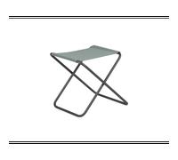 Repose pieds - chico - acier anthracite batyline vert sauge - l.49xl.61xh.42cm