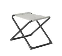 Repose pieds - chico - alu. Anthracite batyline blanc-beige - l.49xl.61xh.42cm
