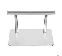 Repose-pieds Coiffure en Acier Inoxydable - Support Pieds Design Salon de Beauté & Spa - Stable et Ergonomique - Argent 30x19cm