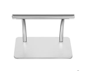 Repose-pieds Coiffure en Acier Inoxydable - Support Pieds Design Salon de Beauté & Spa - Stable et Ergonomique - Argent 30x19cm