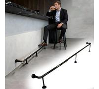 Repose-Pieds de Bar, Barre de Maintien en métal pour îlot de Cuisine/Bar, Tube de Support en Acier Durable, Rail linéaire de Hauteur, idéal pour Un Usage Domestique ou Commercial, Repose-Pie