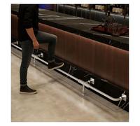Repose-Pieds De Bar Barrière De Pied Bar, Matériel Rail Repos Pub Restaurant Commercial 304 Acier Inoxydable, Poteau Jambe L'île La Cuisine Maison(L590cm/19.4ft)