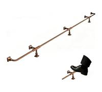 Repose-Pieds De Bar Rail de repose-pieds bar intérieur et extérieur, kit complet en acier inoxydable 304, pour îlot cuisine, garage, cour comptoir service(L160cm/5.2ft)