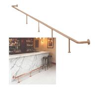 Repose-pieds de bar sous comptoir avec matériel de fixation, barre de support robuste en acier inoxydable - Kit de repose-pieds mural de 340 cm pour îlots de cuisine et tables à manger - Sup