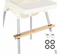 Repose-pieds de chaise haute, antidérapant en bois de bambou naturel, compatible avec les chaises hautes Ikea Antilop - Repose-pieds réglable pour chaise haute de bébé (angle droit)