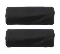 Repose-pieds de chaise longue pour chaises longues d'extérieur - Tapis de repos antidérapant en polyester 20 x 8 cm Noir