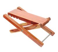 Repose-pieds de Pédicure Pliable en Bambou Réglable à Quatre Niveaux | Antidérapant, Design Ergonomique, Rangement D’outils, Usage Salon et Maison, Coloris Marron