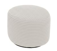 bananair - Repose Pieds Salon - Housse Lavable, Remplissage Mousse - Tabouret Pouf Élégant, Ottoman Pouf Rond Doux & Confortable (50x30 cm, Beige)