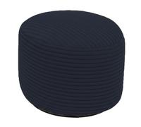Repose-pieds déhoussable en velours côtelé - 50 x 30 cm - Bananair - Bleu foncé