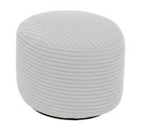 bananair - Repose Pieds Salon - Housse Lavable, Remplissage Mousse - Tabouret Pouf Élégant, Ottoman Pouf Rond Doux & Confortable (50x30 cm, Gris Clair)