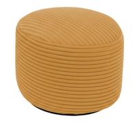 bananair - Repose Pieds Salon - Housse Lavable, Remplissage Mousse - Tabouret Pouf Élégant, Ottoman Pouf Rond Doux & Confortable (50x30 cm, Jaune Moutarde)