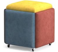 Repose-pieds empilable avec roulettes pivotantes, canapé cube créatif pour salon et chambre à coucher