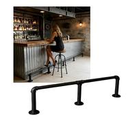 Repose-pieds en acier inoxydable pour barre commerciale, garde-corps robuste de style industriel rétro pour la maison, le restaurant, le pub(3.4M/11.15FT)
