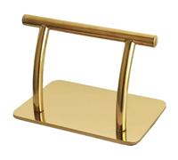 Repose-pieds en acier inoxydable robuste pour chaise de barbier, repose-pieds pour coiffure, beauté, spa, chaise de massage des ongles (doré)