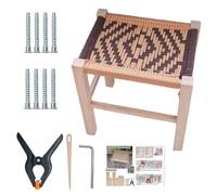 Repose-pieds en bois à monter soi-même, kit de cadre adapté aux débutants | Fait à la main pour les projets de travail du bois tressé, maison, entrée, côté lit, passage de porte
