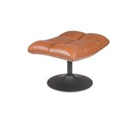 HOCKER - Tabouret repose pieds simili cuir marron Marron
