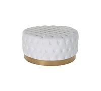 Repose-pieds en MDF coloris blanc - Longueur 78 x Profondeur 78 x Hauteur 40 cm --