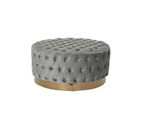 Repose-pieds en MDF coloris gris - Longueur 78 x Profondeur 78 x Hauteur 40 cm --