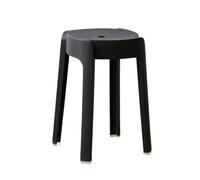 Repose-pieds en plastique - Banc de rangement rond empilable avec motif moulin à vent | Chaise multifonction peu encombrante pour salon et chambre à coucher, style célébrité Internet tendance