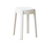 Repose-pieds en plastique - Banc de rangement rond empilable avec motif moulin à vent | Chaise multifonction peu encombrante pour salon et chambre à coucher, style célébrité Internet tendance