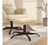 Repose-pieds, en tissu crème, 60 x 60 x 36 cm, rembourré, moderne, scandinave, compact, peu encombrant