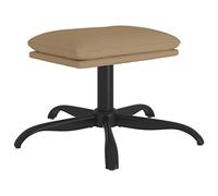 Repose-pieds, marron cappuccino, en cuir synthétique, 60 x 60 x 36 cm, avec pieds en métal, compact et peu encombrant, polyvalent comme siège ou repose-pieds pour salon, chambre à coucher, couloir