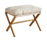 Repose-pieds - OMABETA - Tabouret pliable - Beige - Tissu - Design contemporain