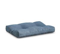 Repose-pieds Pliante Tabouret Ottomane Banc Bas Banc Repose-jambes avec Cadre en Bois en X et Coussin Rembourré en Lin Respirant Entretien Facile, Array, Bleu, style to 8