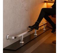 Repose-pieds pour bar de style industriel, Kit de repose-pieds en acier inoxydable, plusieurs tailles for comptoir bar(116cm/3.8ft)