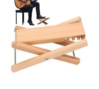 Repose-pieds pour guitare, réglable, pliable, en bois, avec 4 réglages de hauteur réglables, repose-jambes et niveau, pour les joueurs adultes, pour le studio à domicile, pour scène