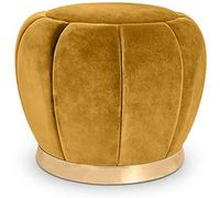 Repose-pieds rembourré avec rangement, tabouret bas nordique pour changer de chaussures, tabouret de maquillage rond moderne, 39,7 x 38,1 cm