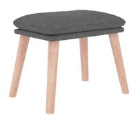 Repose-pieds tabouret 45 x 29,5 x 35 cm tissu gris DEC030207
