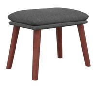 Repose-pieds tabouret 45 x 29,5 x 35 cm tissu gris DEC030281
