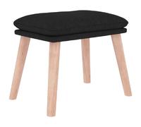 Repose-pieds tabouret 45 x 29,5 x 35 cm tissu noir DEC030469