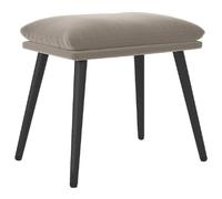 Repose-pieds tabouret 45 x 29,5 x 35 cm velours gris DEC030219