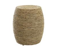 Repose-pieds, tabouret en corde de chanvre naturel - Diamètre 45 x Hauteur 52 cm --