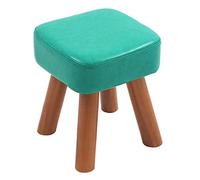 Repose-pieds tapissé, pouf ottoman en bois massif PU pour changer de chaussures, petit banc carré, repose-pieds durable pour la maison