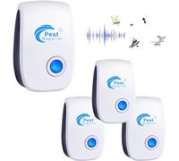 Répulsif à ultrasons - Lot de 4 répulsifs électroniques contre les insectes et les moustiques - Pour intérieur - Pour moustiques, cafards, souris, araignées, mouches
