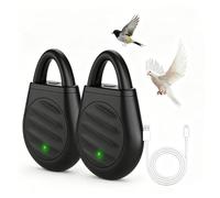Répulsif à Ultrasons Portable, Porte-clés Répulsif À Ultrasons Portable pour Oiseaux, 3 Modes, pour Éloigner Les Pigeons, Moineaux, Mouettes et Corbeaux (Noir)