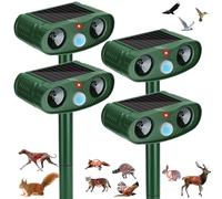 Répulsif à ultrasons pour animaux d'extérieur : répulsif solaire imperméable pour animaux - Répulsif efficace contre les chats et les cerfs pour la cour, le jardin, les écureuils, les oies et les