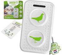 Répulsif à ultrasons pour oiseaux - Dispositif mobile - Répulsif pour animaux - Fréquence variable - Jusqu'à 50 m² - Noir