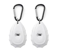 Répulsif anti-moustiques portable, appareil rechargeable par USB | Le répulsif anti-moustiques portable en plastique durable utilise 7 bandes pour le camping et la randonnée. Blanc 2 pièces
