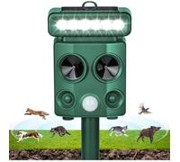 Repulsif Chat Solaire, 4 Modes Imperméable Repulsif Chat Ultrason Exterieur, répulsif à ultrasons avec Détecteur de Mouvement