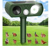 Répulsif Chat Ultrason, Répulsif Animaux Exterieur Solaire avec Lumière Flash pour Lapins Chats Chiens Renards Oiseaux Rats