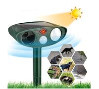Répulsif Chat Ultrason Répulsif Solaire étanche pour Animaux avec Détecteur de Mouvement pour Anti Chiens Souris Ratons Animaux