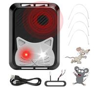 Répulsif Fouine Voiture Ultrasons Anti Fouine Compartiment Moteur Grenier | Capteur de vibrations et flash LED 9-65 kHz pour voiture grenier cave grange avec USB câble 12 V et 4 colliers