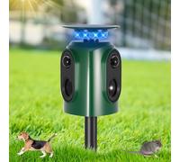 Répulsif pour Chats De Jardin, Appareil Ultrasonique Solaire avec Détection par Capteur Pir à 360°, Chargement USB, Étanche pour Chats, Oiseaux Et Pigeons